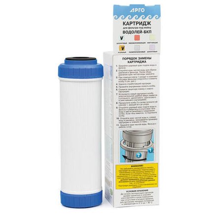 Картридж для фильтра под мойку Водолей-БКП цеолитовый, Сибирь-Цео (Арго)