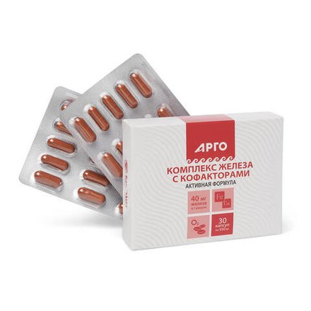 БАД Комплекс железа с кофакторами, Биолит (Арго), 30 капс