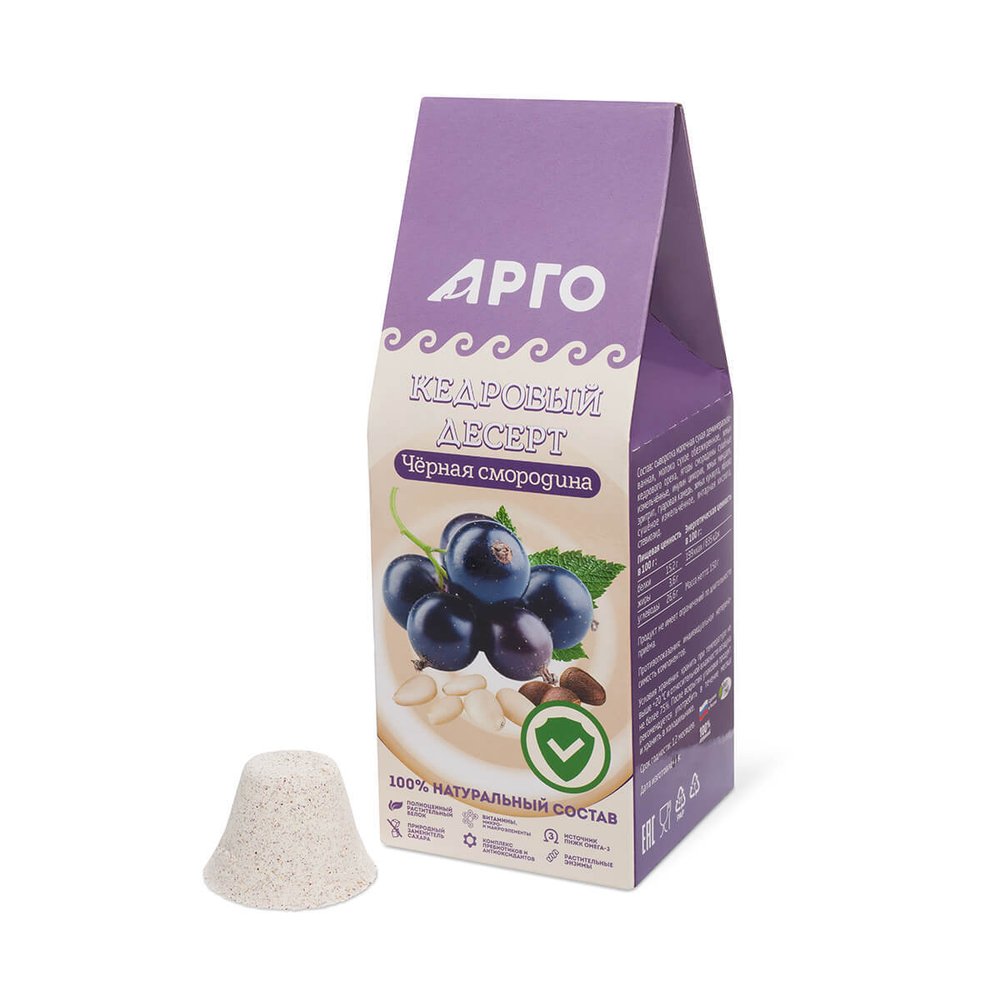 Кедровый десерт Черная смородина, Дэльфа (Арго), 150 г