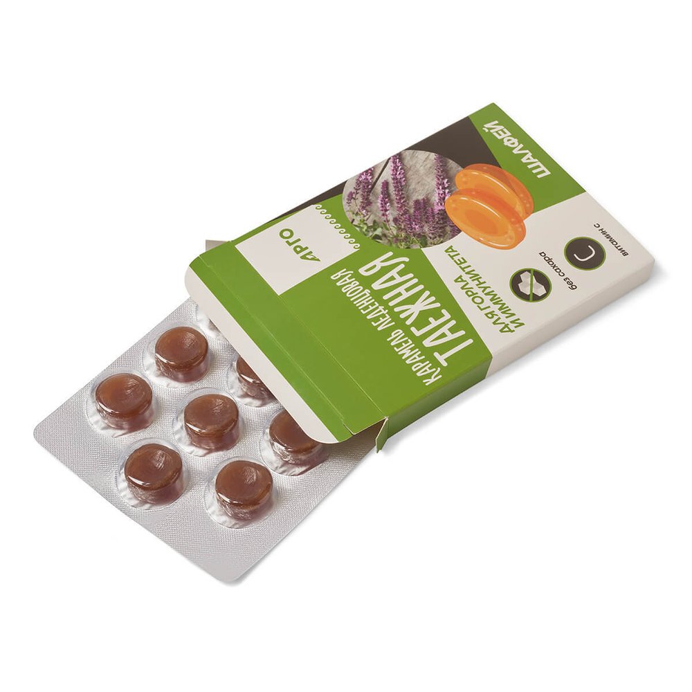 Карамель Таежная для горла и иммунитета, Апифарм (Арго), 10 шт