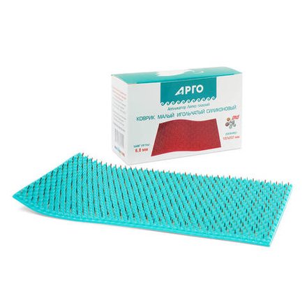 Коврик Ляпко с иглами малый силикон, Арго, (размер 237х137, шаг 6,0 мм)