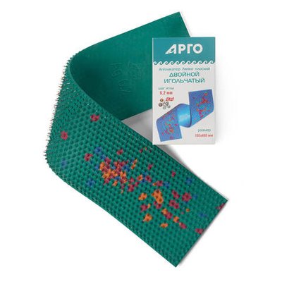 Аппликатор Ляпко Двойной коврик, Арго, (размер 105 х 460 мм, шаг 6,2 мм)