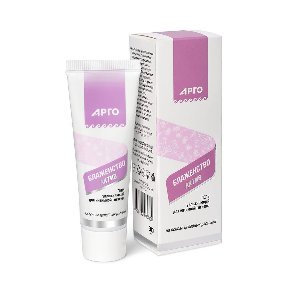 Гель увлажняющий для интимной гигиены Блаженство Актив, Биолит (Арго), 30 мл