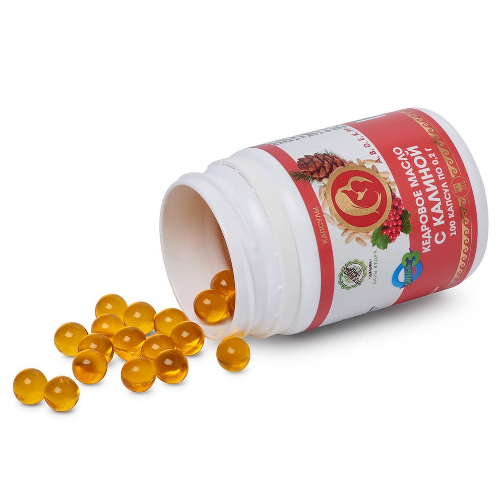 Масло кедровое с калиной и витамином Е дэльфа