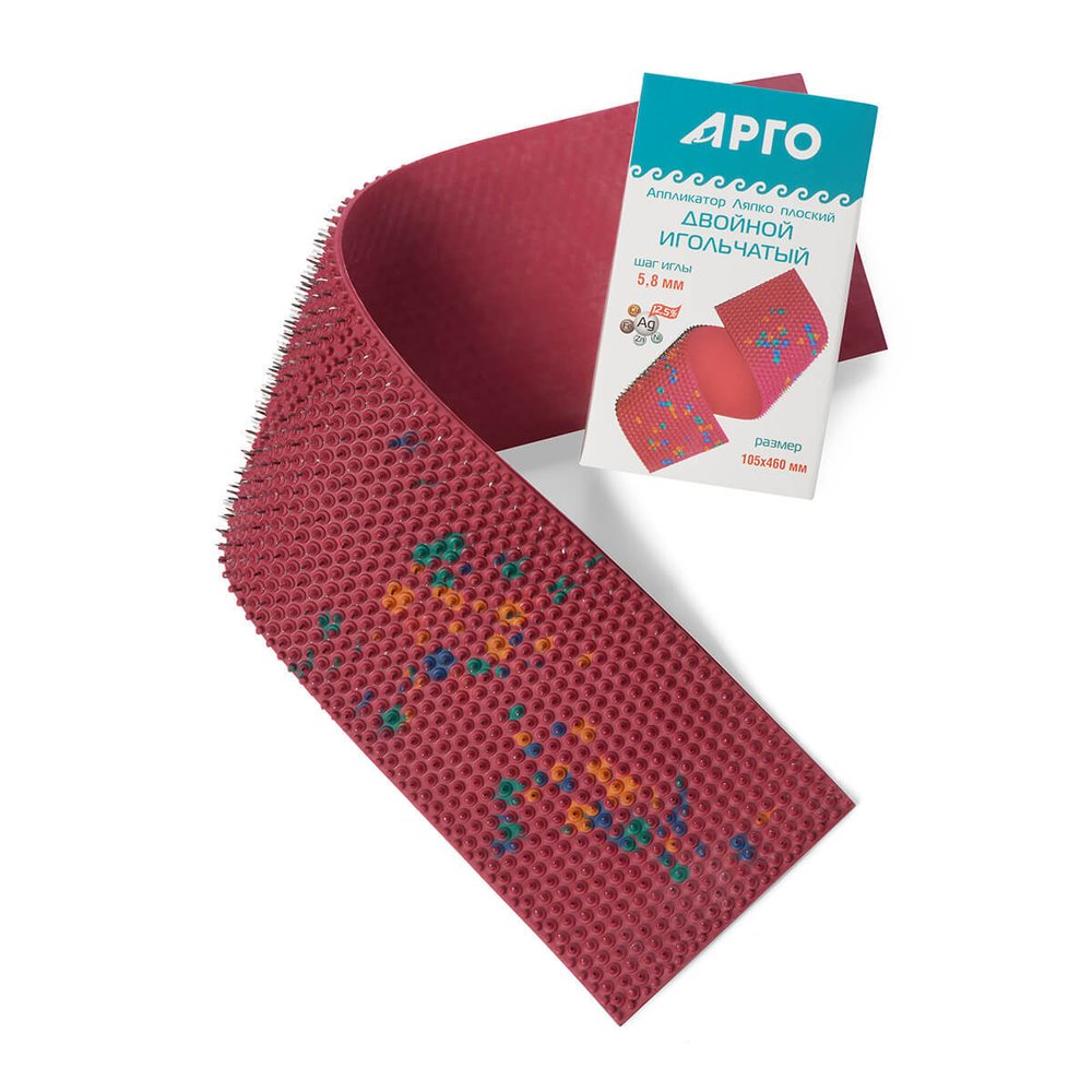 Аппликатор Ляпко Двойной шаг игл 5.8 мм ; размер 105 х 460 мм содержание