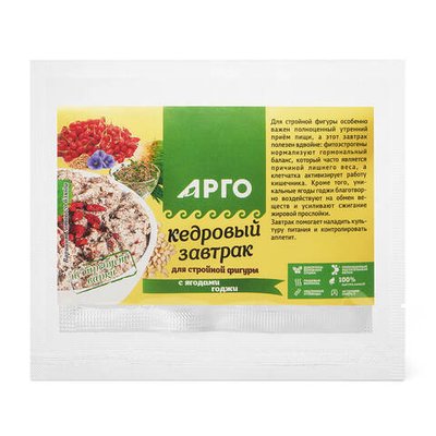 Кедровый завтрак для стройности, Дэльфа (Арго), 40 г