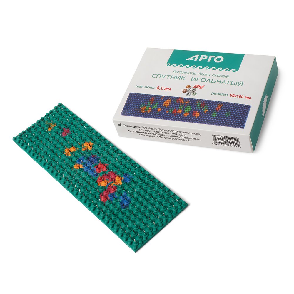 Аппликатор Ляпко Спутник шаг игл 6.2 мм размер 52 х 180 мм содержание