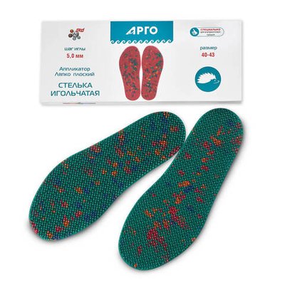 Стельки Ляпко для ног массажные, Арго, размер 40-43, 2 шт
