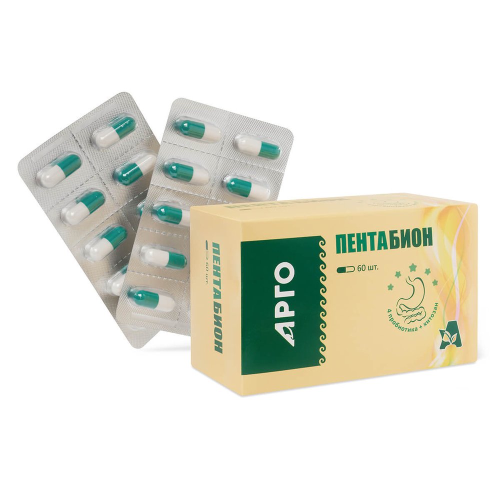 Пентабион при дисбактериозе ЖКТ, Апифарм (Арго), капсулы, 60 шт