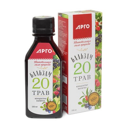 Концентрат напитка Бальзам 20 трав, Апифарм (Арго), 150 мл