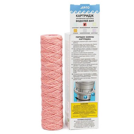 Картридж для фильтра под мойку Водолей-БКП обезжелезивающий, Сибирь-Цео (Арго)