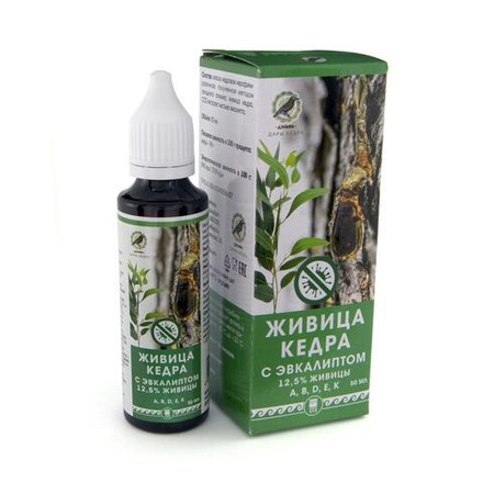 Живица кедра 12,5% с эвкалиптом, Дэльфа (Арго), 50 мл