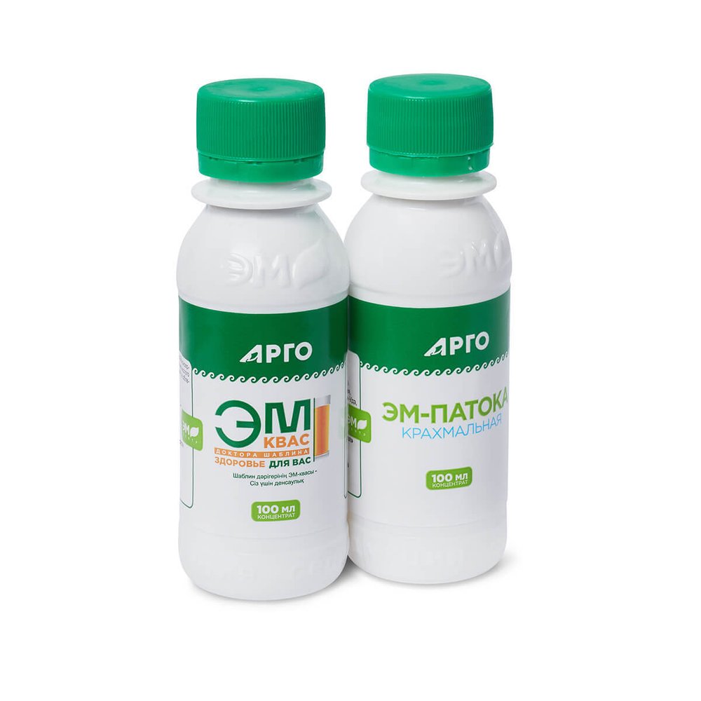 ЭМ Квас 2 в 1 доктора Шаблина 100 мл + 100 мл банки
