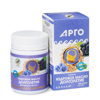 Кедровое масло Долголетие, Дэльфа (Арго), 100 капс
