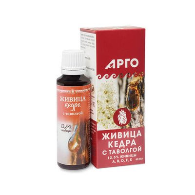 Кедровая Живица 12,5% с таволгой, Дэльфа (Арго), 50 мл