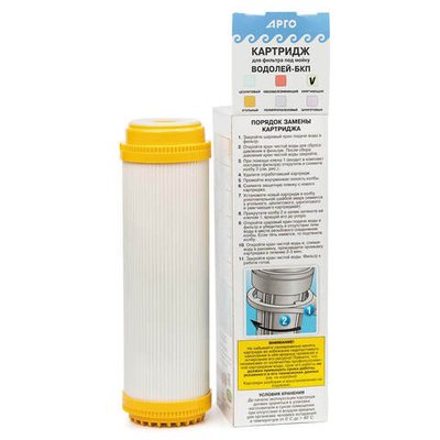Картридж для фильтра под мойку Водолей-БКП смягчающий, Сибирь-Цео (Арго)