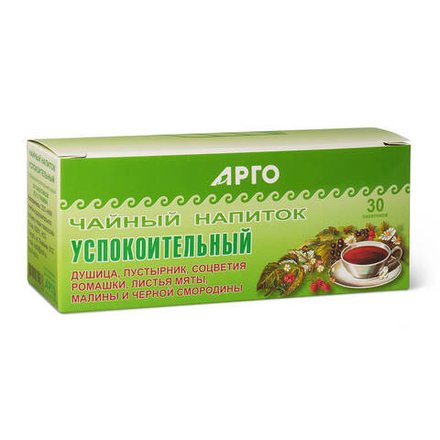 Чай Успокоительный травяной, Арго, 30 шт