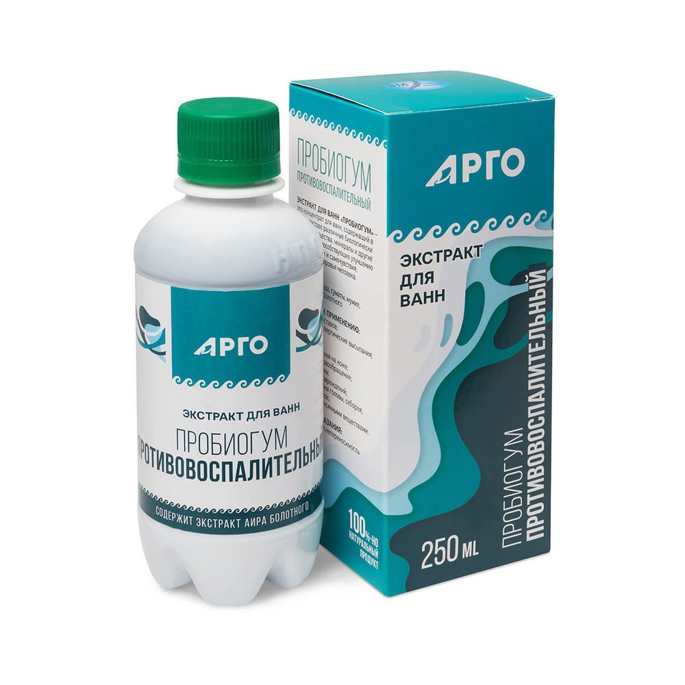 Экстракт для ванн Пробиогум Противовоспалительный, Арго ЭМ-1, 250 мл