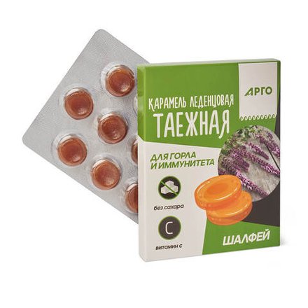 Карамель Таежная для горла и иммунитета, Апифарм (Арго), 10 шт