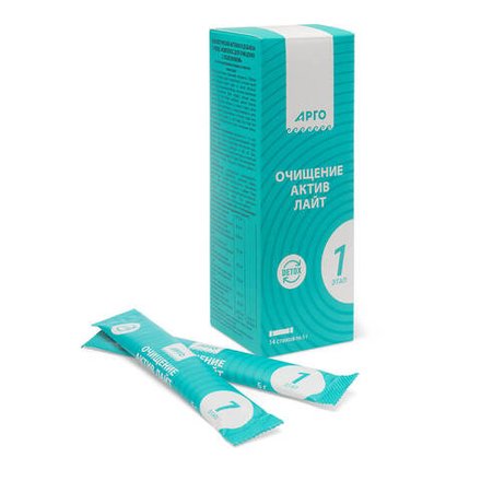 БАД Очищение Актив Лайт 1 этап, Биолит (Арго), 14 стиков