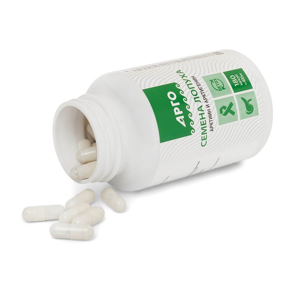 БАД Семена лопуха, Биолит (Арго), 180 капс 2