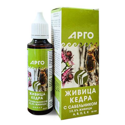 Масло кедровое Живица кедра 12,5% с сабельником, Дэльфа (Арго), 50 мл
