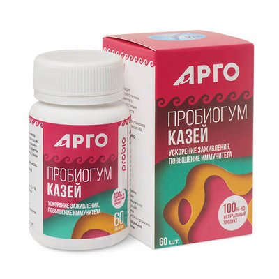 Пробиогум Казей, Арго ЭМ-1, 60 таб