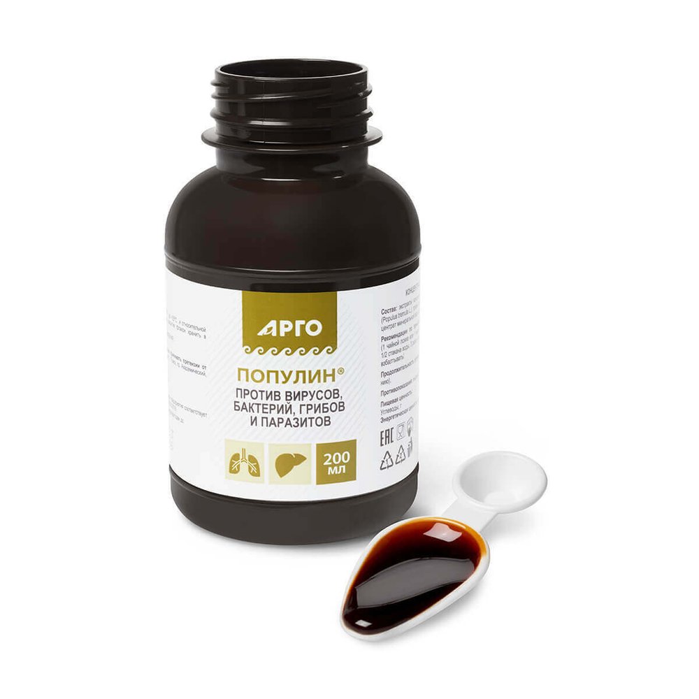 БАД Популин экстракт коры осины, Биолит (Арго), 200 мл