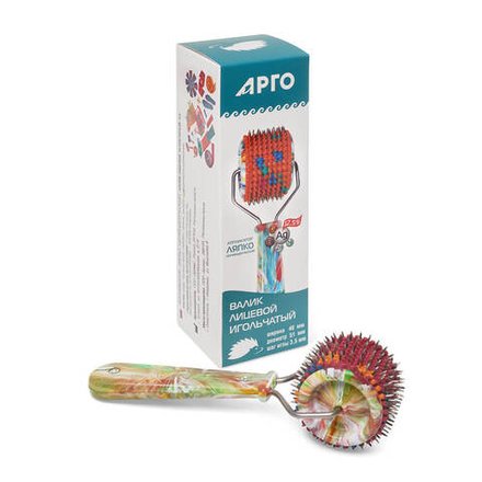 Валик ролик Ляпко для лица, Арго, (ш = 40 мм, D = 51 мм, шаг 3,5 мм)