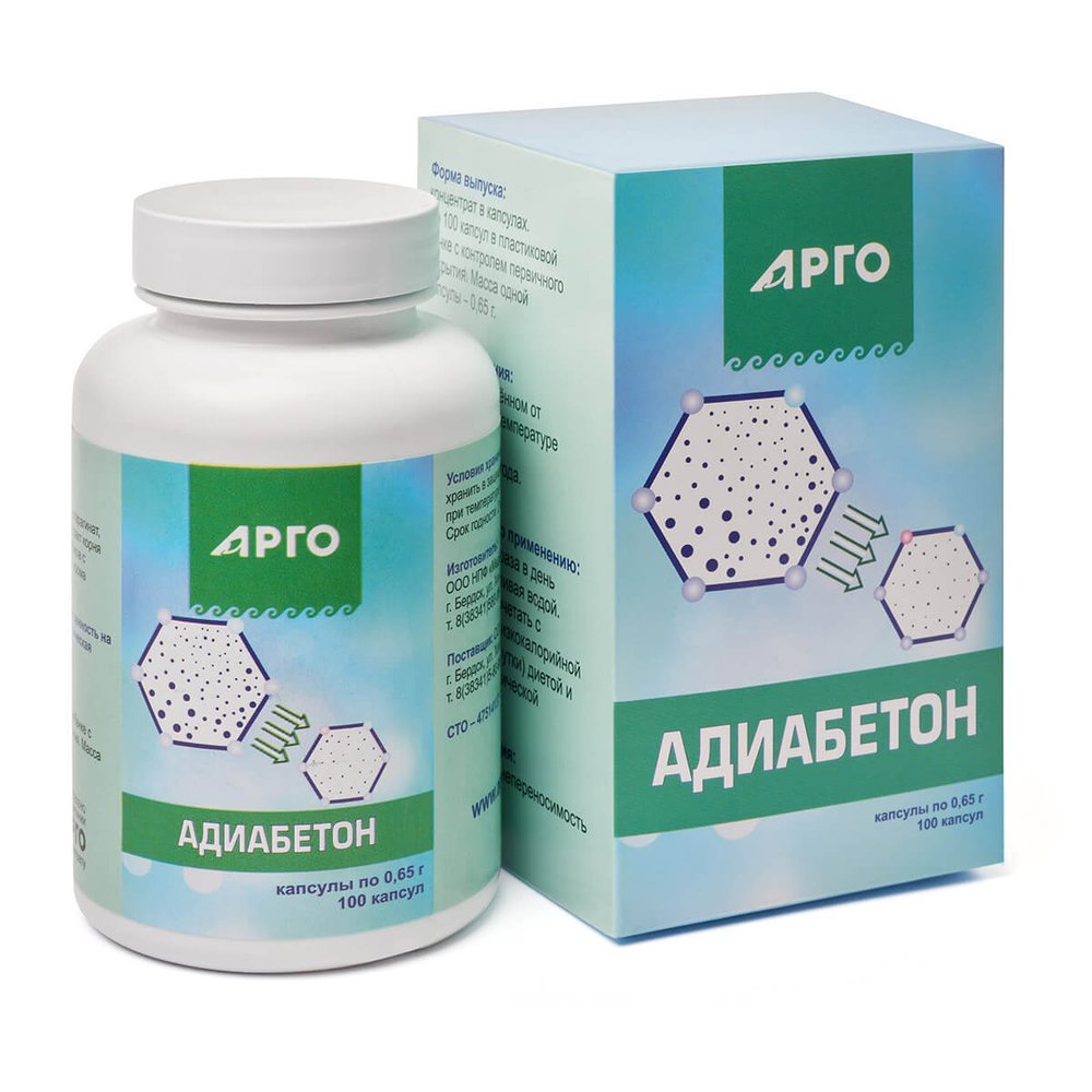 Адиабетон при Диабете, Апифарм (Арго), 100 капсул